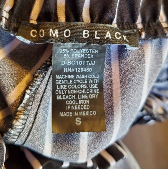 Como Black Striped B&W Pants | S | - Picture 4 of 4